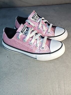 Converse Kids' Pink Sequin Chuck Taylor All Star Low Top